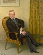 Heinrich Hellhoff Portrait des kaiserlichen Kammerherrn von Winterfeldt, in Armlehnstuhl sitzend painting